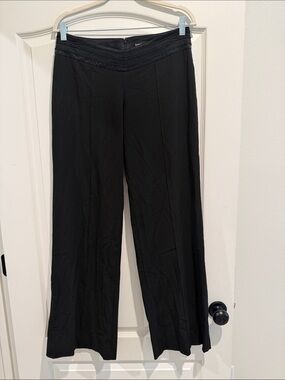 Bebe size 8 wide leg black trouser pants